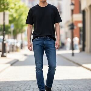 Agave Denim Classic Straight Fit Jeans Men’s Size 30x34 Dark Wash Premium Denim